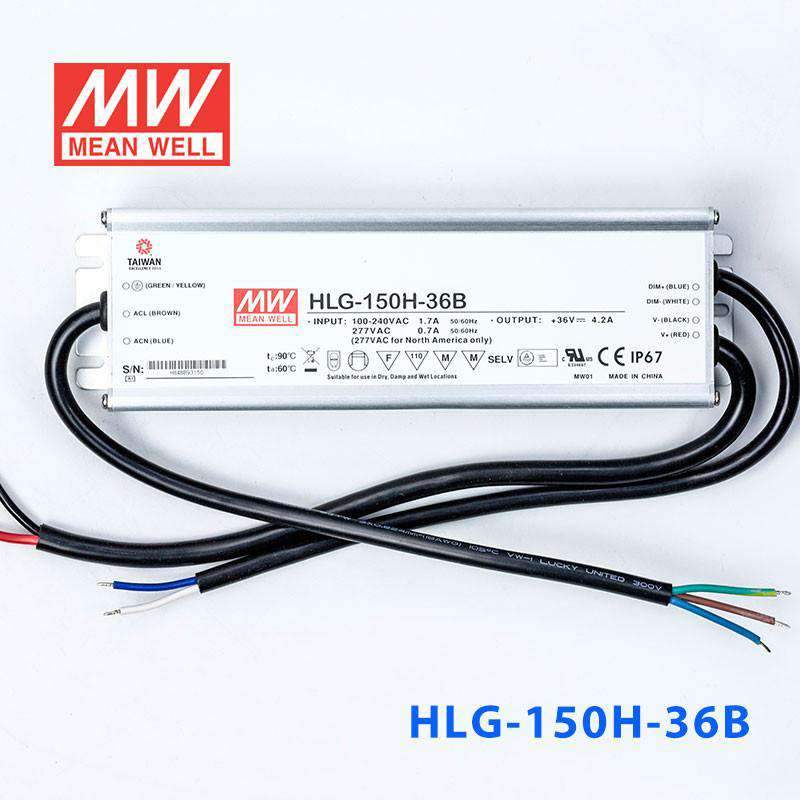 Mean Well HLG-150H-36B Power Supply 150W 36V- Dimmable 4.2A - PHOTO 2