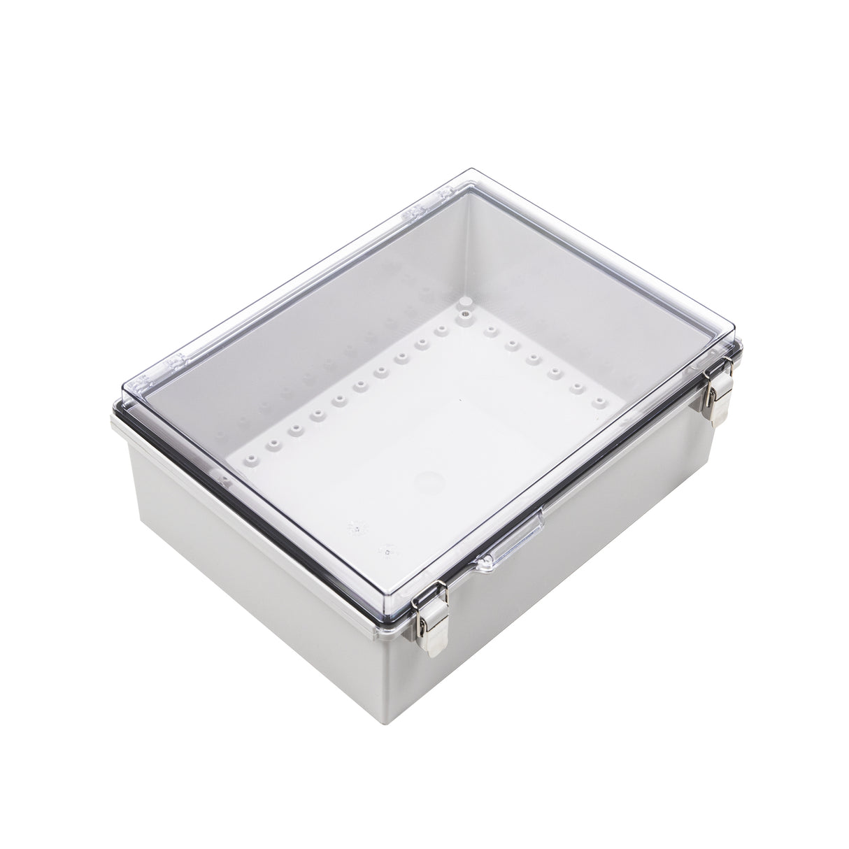 Boxco P-Series 300x400x150mm Plastic Enclosure, IP67, IK08, ABS, Transparent Cover, Molded Hinge and Latch Type - PHOTO 1