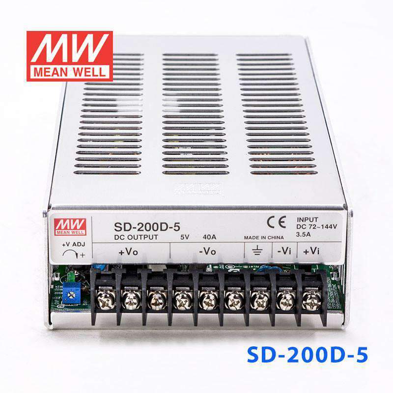 Mean Well SD-200D-5 DC-DC Converter - 200W - 72~144V in 5V out 40A - PHOTO 2