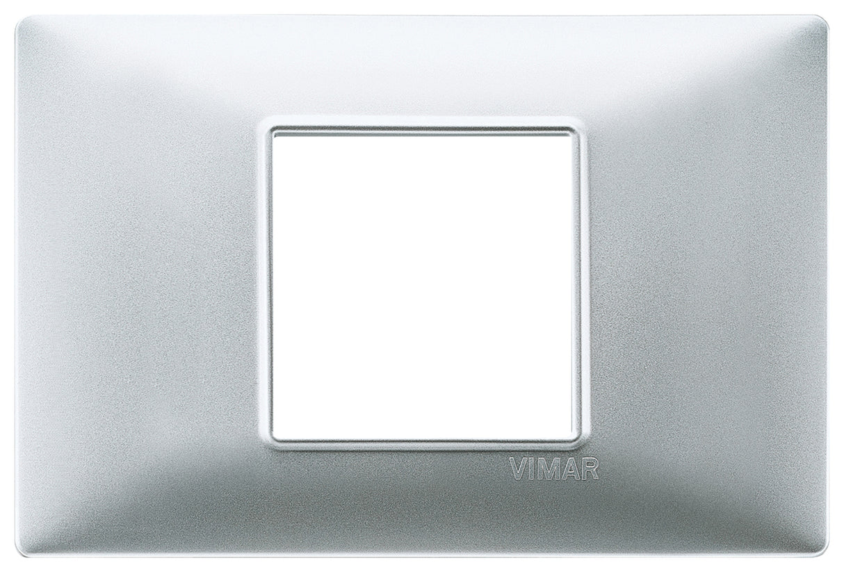 Vimar Plana Plate 2centrM Technopolymer Matt Silver