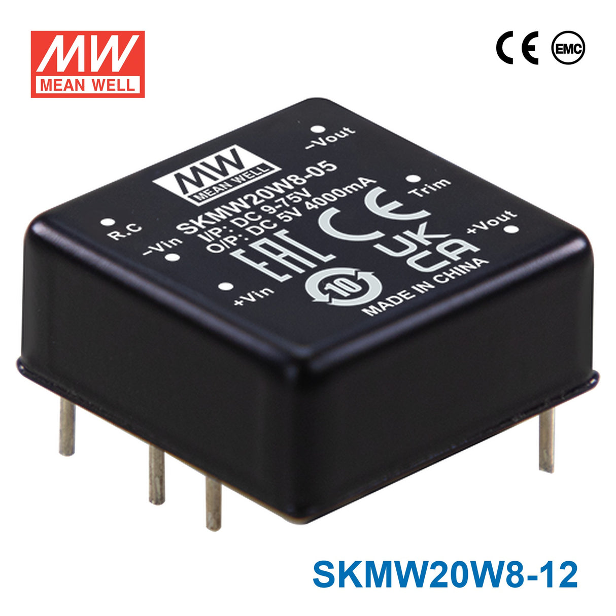Mean Well SKMW20W8-12 20W DC-DC Converter 12VDC 1.67A