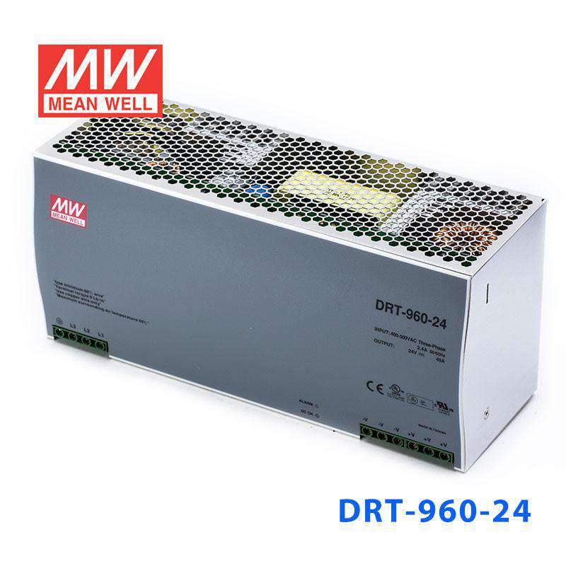 Mean Well DRT-960-24 Three Phase Industrial Power Supply 960W 24V - DIN Rail