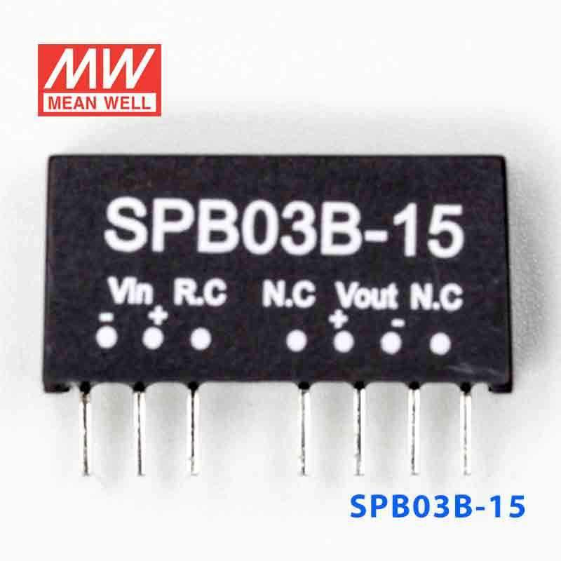 Mean Well SPB03B-15 DC-DC Converter - 3W - 18~36V in 15V out