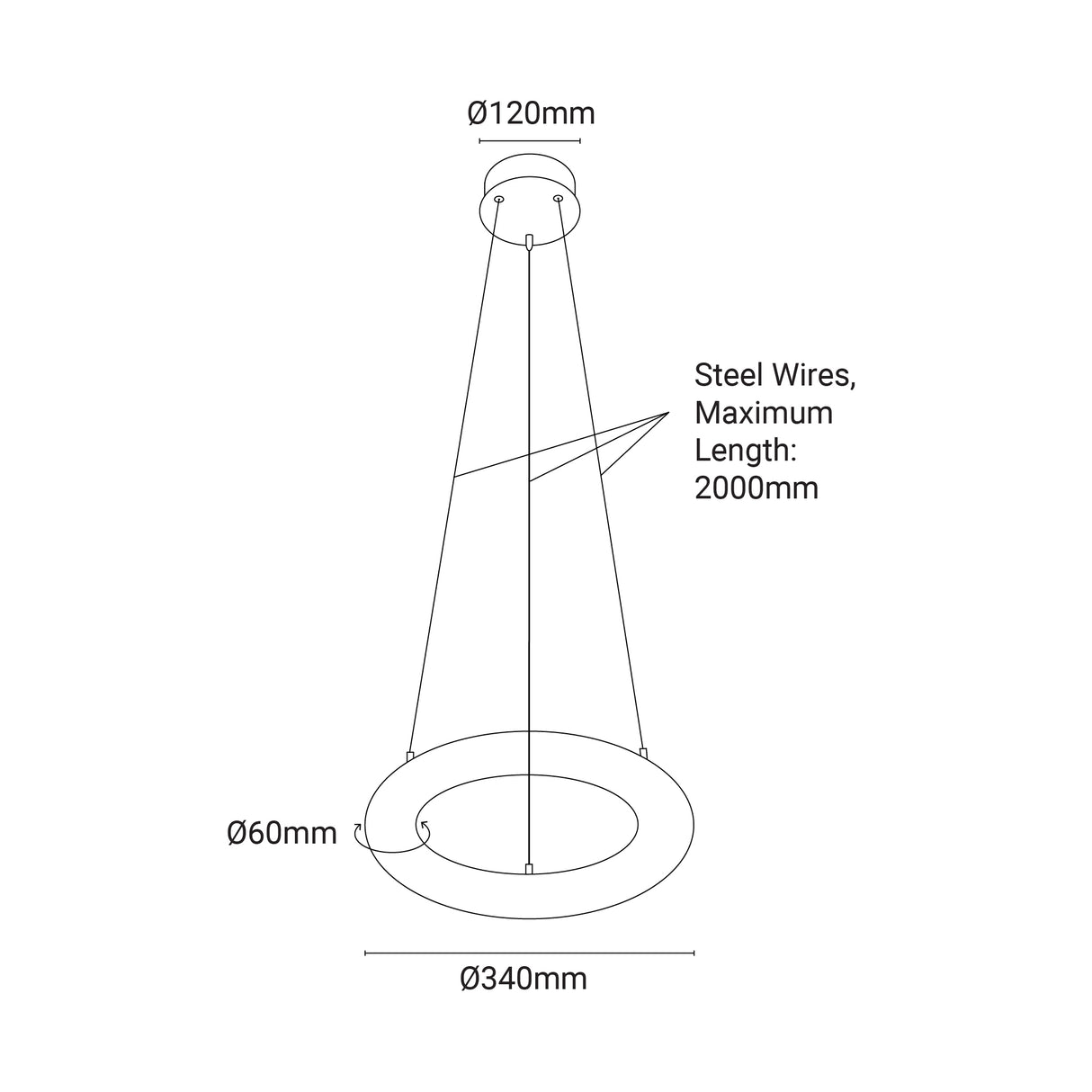 Archilight Alabaster - Stone Halo Pendant 340 - PHOTO 1