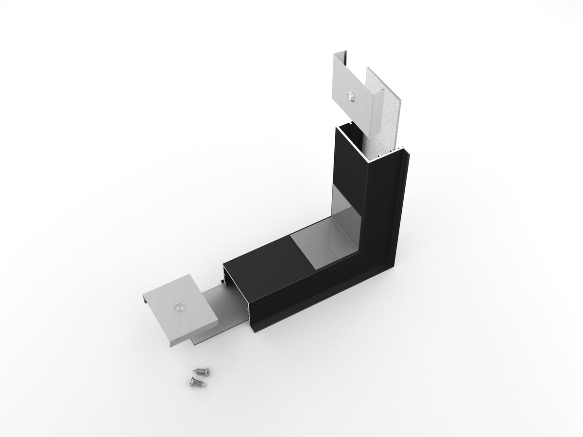 Archilight Vritos Alumnium Corner Joiner for Vario 02 - 44mm Width - 270 Degree - Black