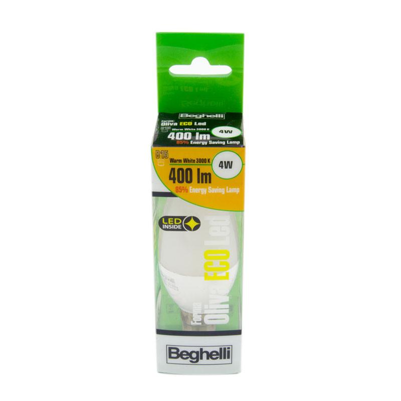 Beghelli LED B15 Candle Bulb, 4W - Frosted - PHOTO 2