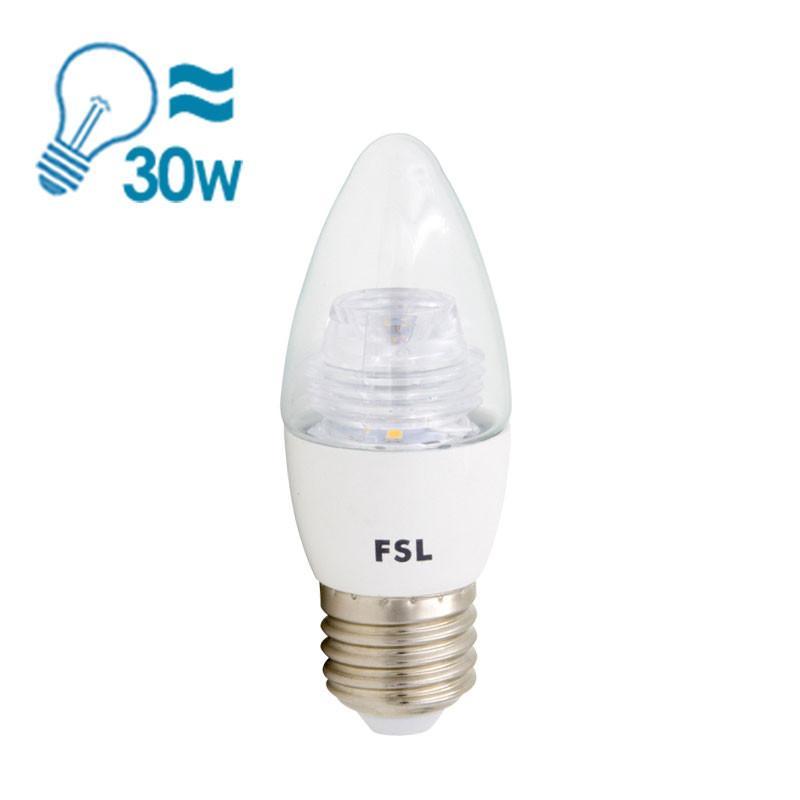 FSL LED E27 Candle Bulb, 5W, Warm White