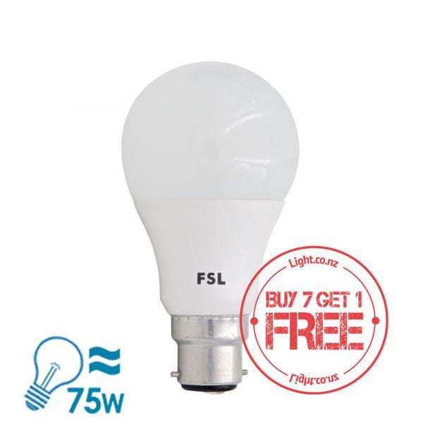 FSL A60 Series LED B22 Bulb, 10W, Cool White