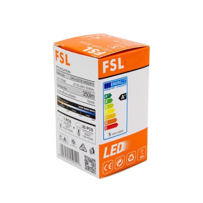 FSL LED E14 Bulb, 5W, Cool White