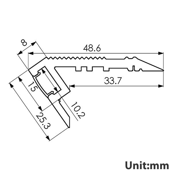 LED Extrusion EXST04 Linear Profile - 2 Metres - PHOTO 3