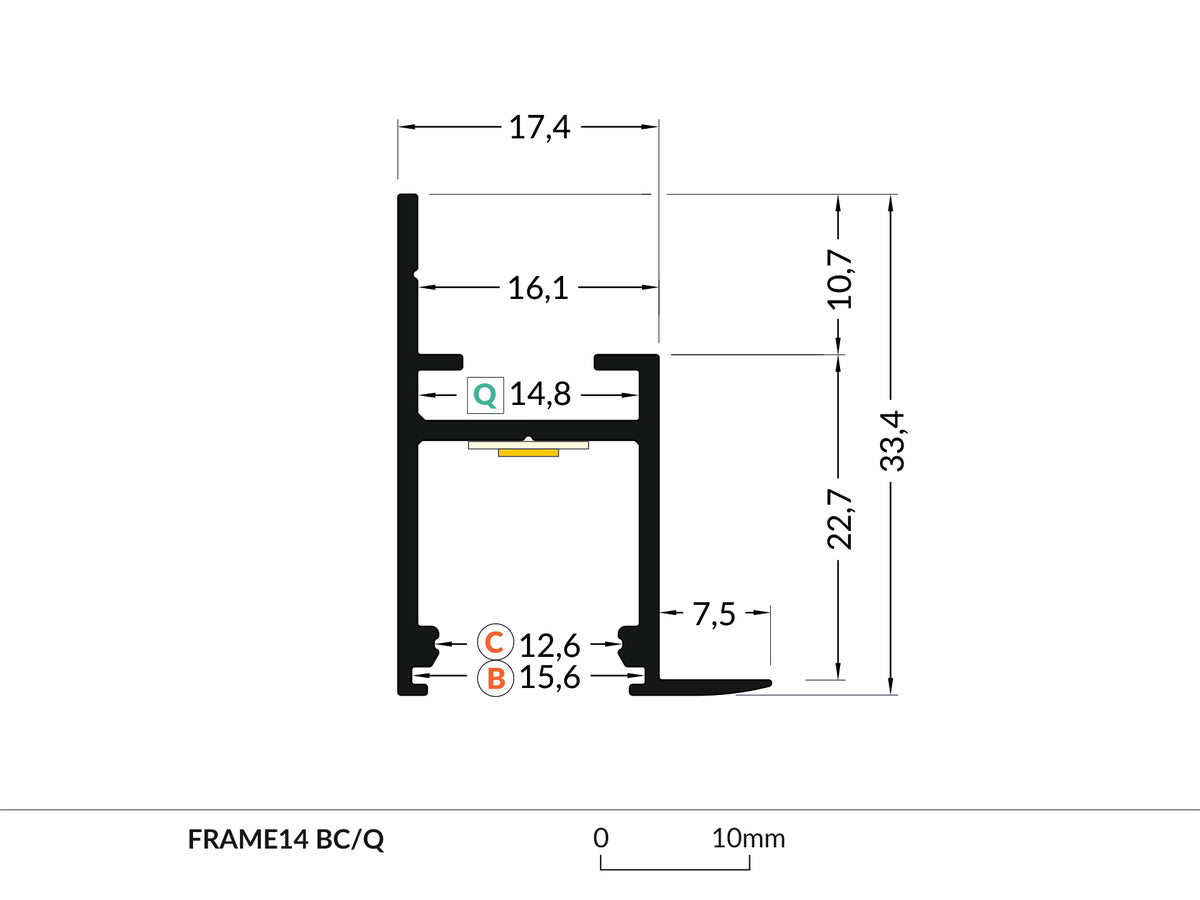 Archilight ARTUS LED Extrusion Frame - 2 Meters - No Diffuser - Silver - PHOTO 5