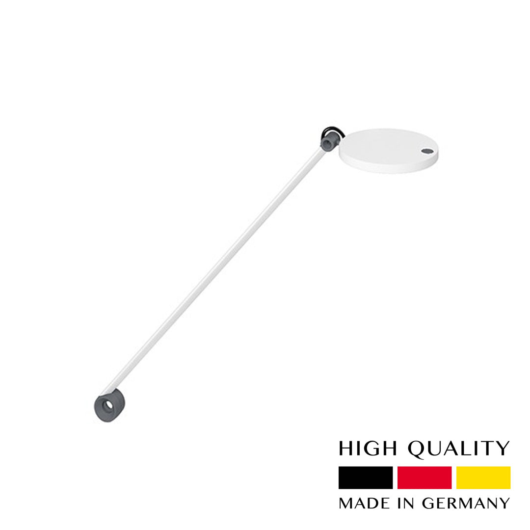 Waldmann PARA. MI Armed LED Luminare 8W Table Clamp - Round Single Arm - Natural White - White