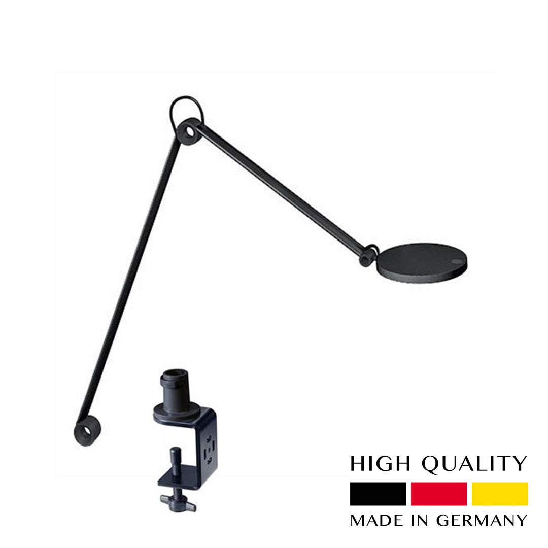 Waldmann PARA. MI Armed LED Luminare 8W Table Clamp - Round Double Arm - Natural White - Black