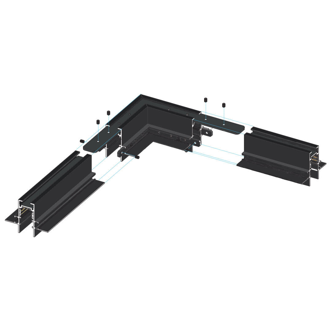 Motion T Corner Joiner, 48V, H90° - Black - PHOTO 1