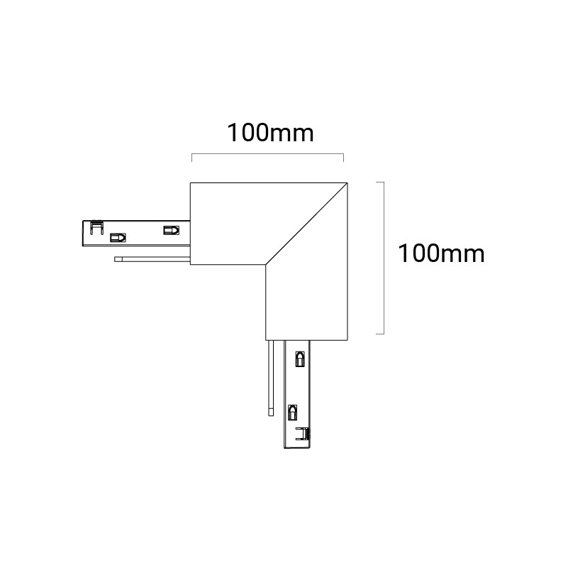 Motion S Corner Joiner, 48V, E90° - Black - PHOTO 2