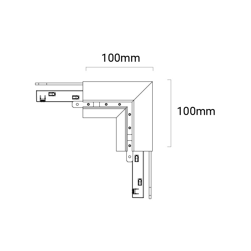 Motion T Corner Joiner, 48V, V90° - Black - PHOTO 2