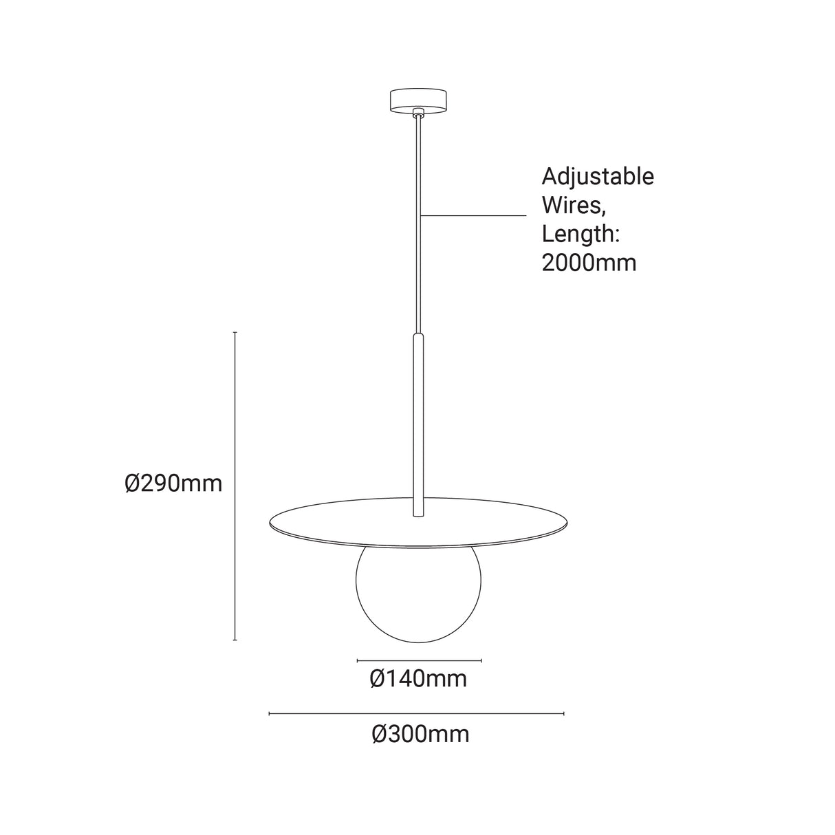 Archilight Alabaster-Stone Orbi Disc Pendant - PHOTO 1