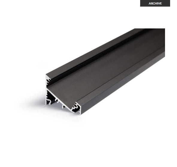 Archilight CLINA LED Extrusion Profile Corner Shape - 2 Meter - No Diffuser - Black