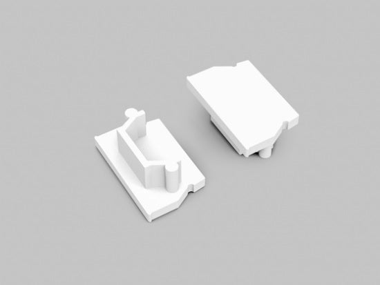 Archilight End Cap for Linear U Shape - Without Wiring Holes - White