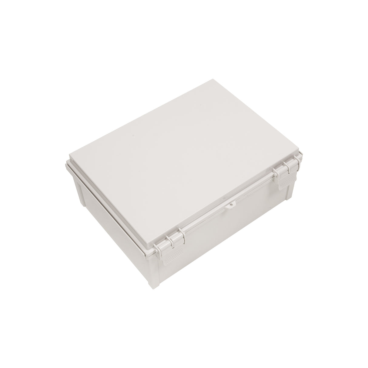 Boxco Q-Series 300x400x160mm Plastic Enclosure, IP67, IK08, ABS, Grey Cover, Hinge Type with Plate - PHOTO 1
