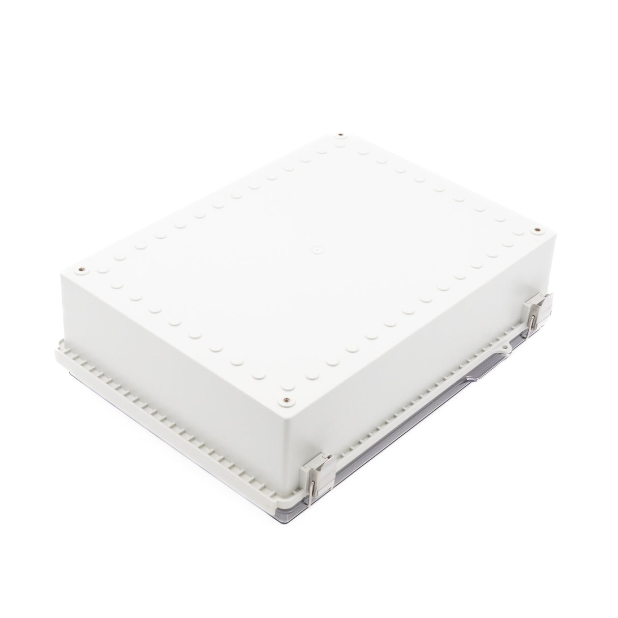 Boxco P-Series 300x400x120mm Plastic Enclosure, IP67, IK08, PC, Transparent Cover, Molded Hinge and Latch Type