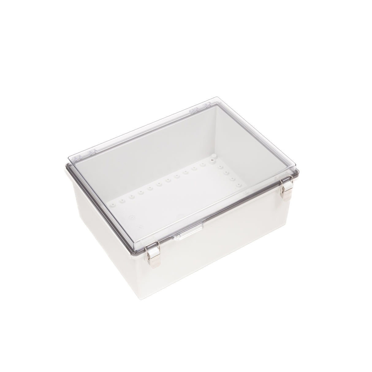 Boxco P-Series 300x400x180mm Plastic Enclosure, IP67, IK08, PC, Transparent Cover, Molded Hinge and Latch Type - PHOTO 1