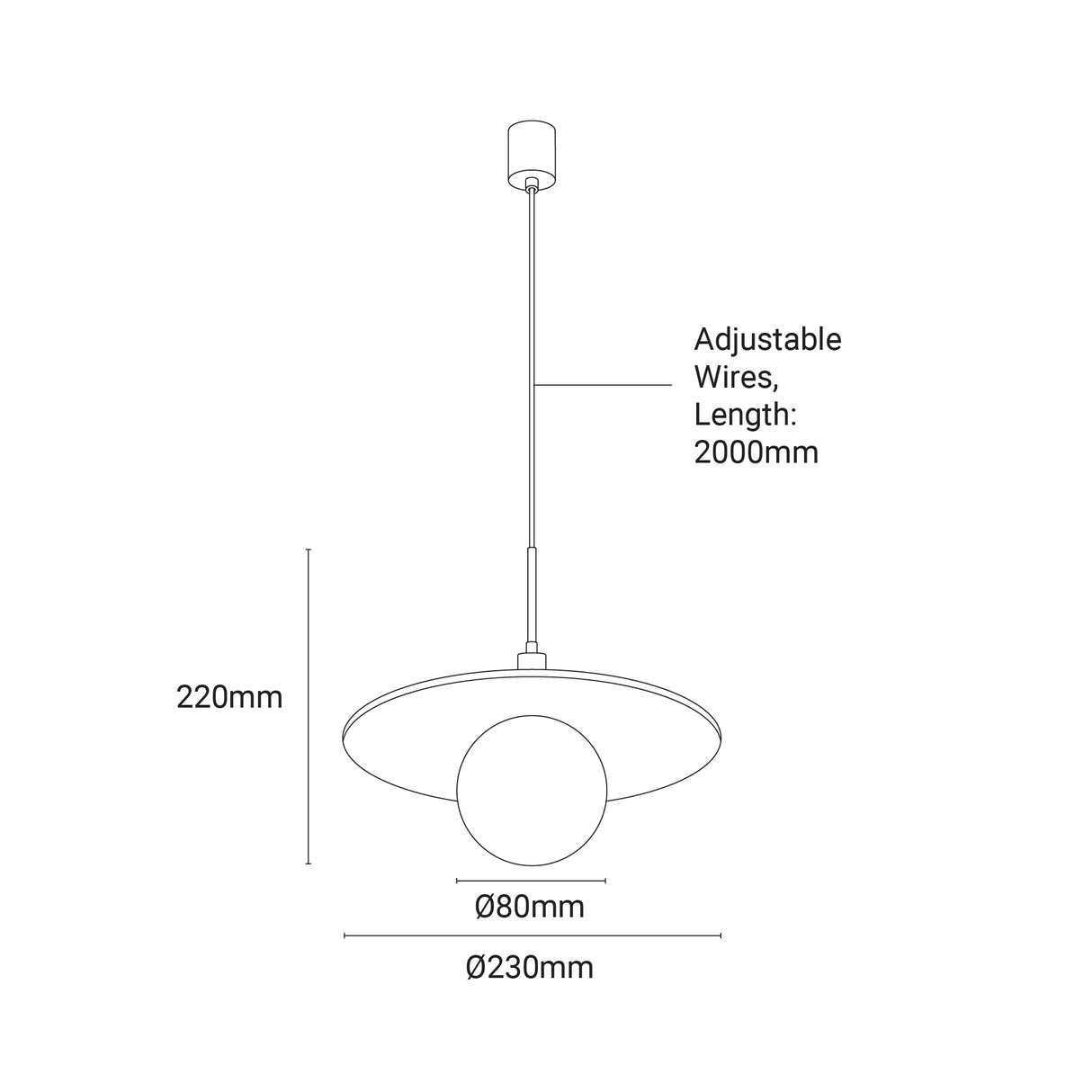 Archilight Alabaster-Stone Orbi Disc Pendant - PHOTO 1
