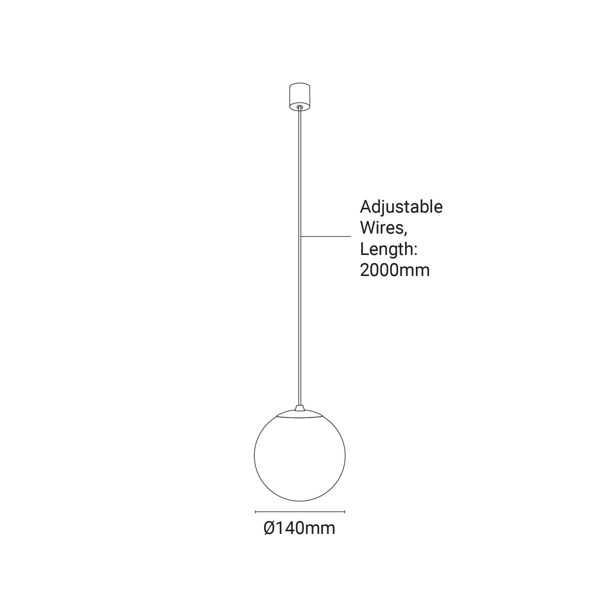 Archilight Alabaster-Stone Orbi Sphere Pendant 140 - PHOTO 1