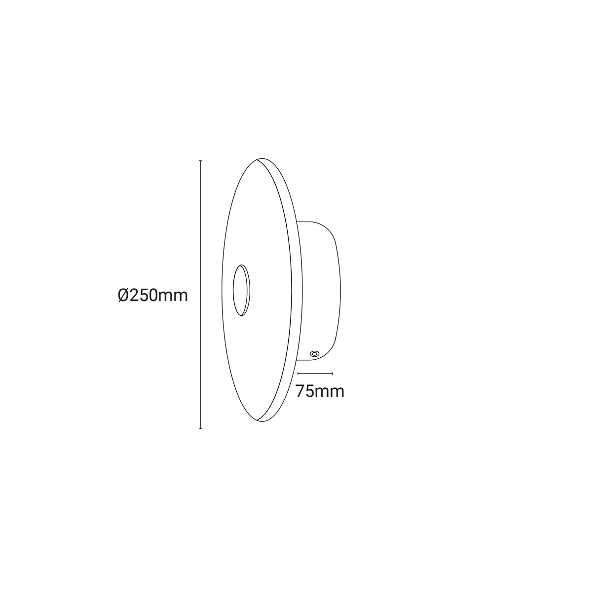 Archilight Alabaster-Stone Disk Wall Light 250 - PHOTO 1