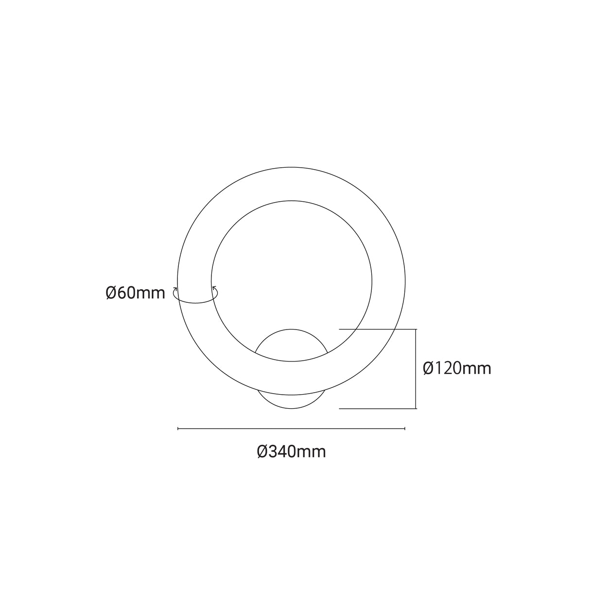 Archilight Alabaster-Stone Halo Wall Light 340 - PHOTO 1