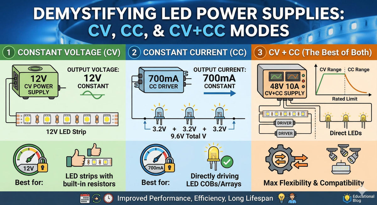 CV vs CC vs CV+CC LED Power Supplies Explained – Wellforces Ltd.