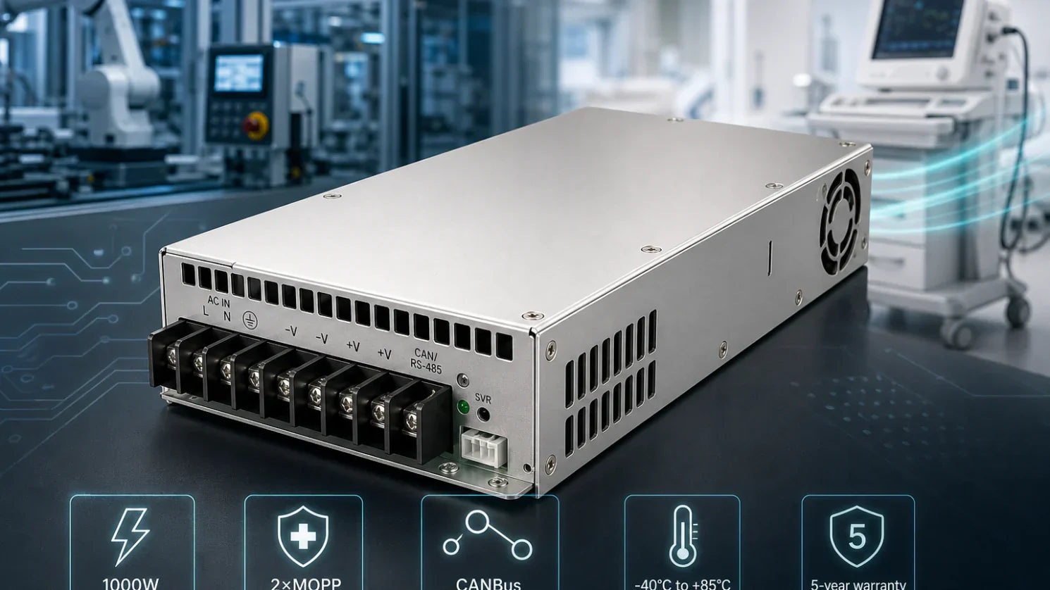 MEAN WELL NSP-1000 Series: Next-Gen 1000W Enclosed Power Supply with Built-In PFC