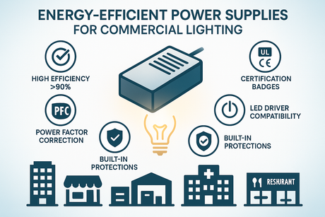 Energy-Efficient Lighting for Commercial Spaces: What to Look for in a Power Supply