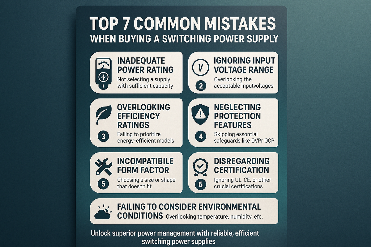 Top 7 Common Mistakes When Buying a Switching Power Supply – Wellforces ...