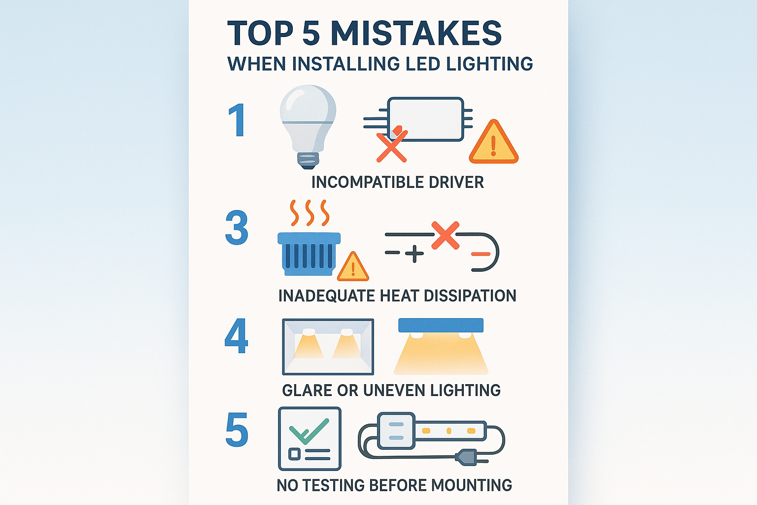 Top 5 Mistakes People Make When Installing LED Lighting (And How to Avoid Them)