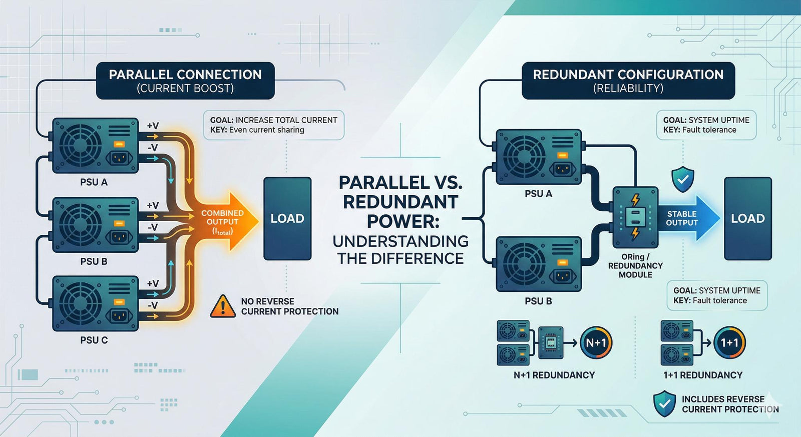 Parallel vs. Redundant Power: How to Scale Your Power System Safely