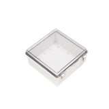 Boxco P-Series 210x210x100mm Plastic Enclosure, IP67, IK08, ABS, Transparent Cover, Molded Hinge and Latch Type - PHOTO 1