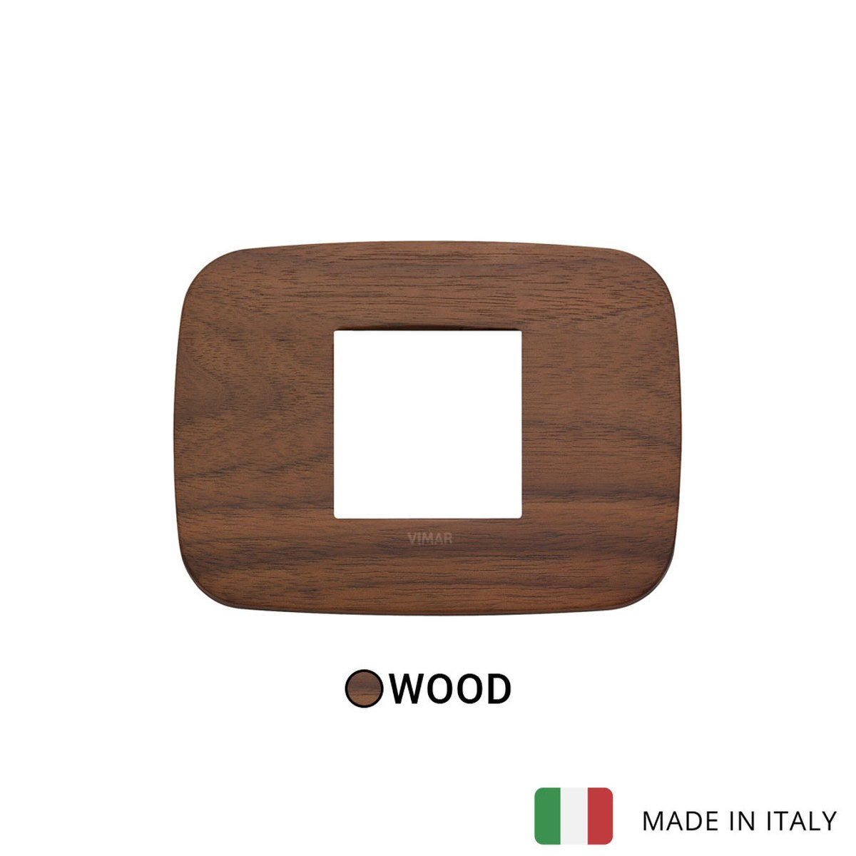 Vimar Arke Round Plate 2centrM Wood Walnut