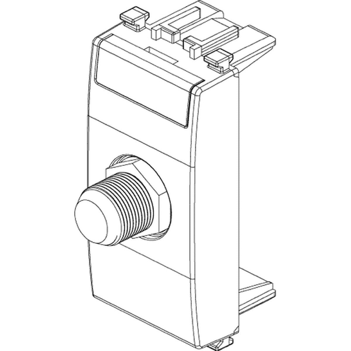 Eikon F Type Female Socket Connector Grey - PHOTO 1