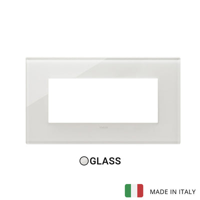 Vimar Eikon Exe Plate 5M Glass Milky White