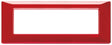 Vimar Plana Plate 7M Technopolymer Reflex Ruby