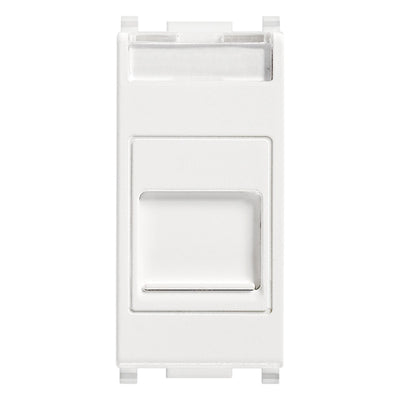 Plana RJ45 Cat6 Netsafe UTP Outlet With Cover White