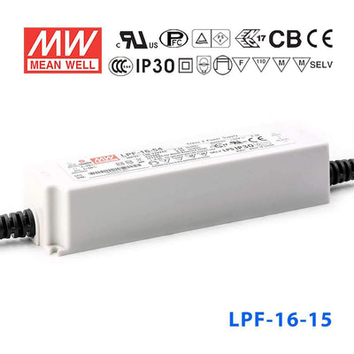Mean Well LPF-16-15 Power Supply 16W 15V 1.07A