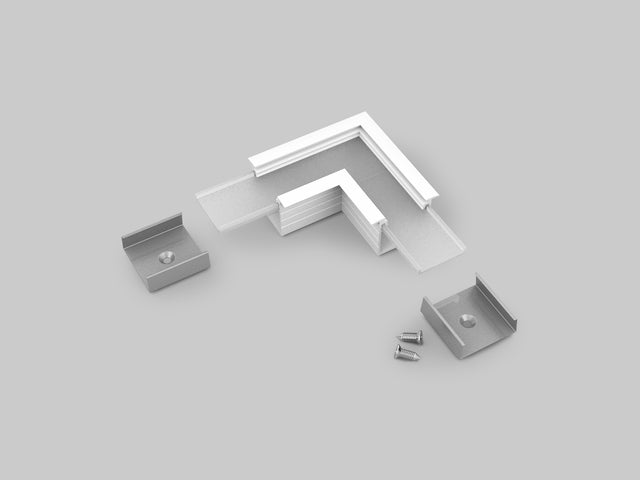 Archilight Alumnium Corner Joiner for DECORUS IN - 30mm Width - 90 Degree - White