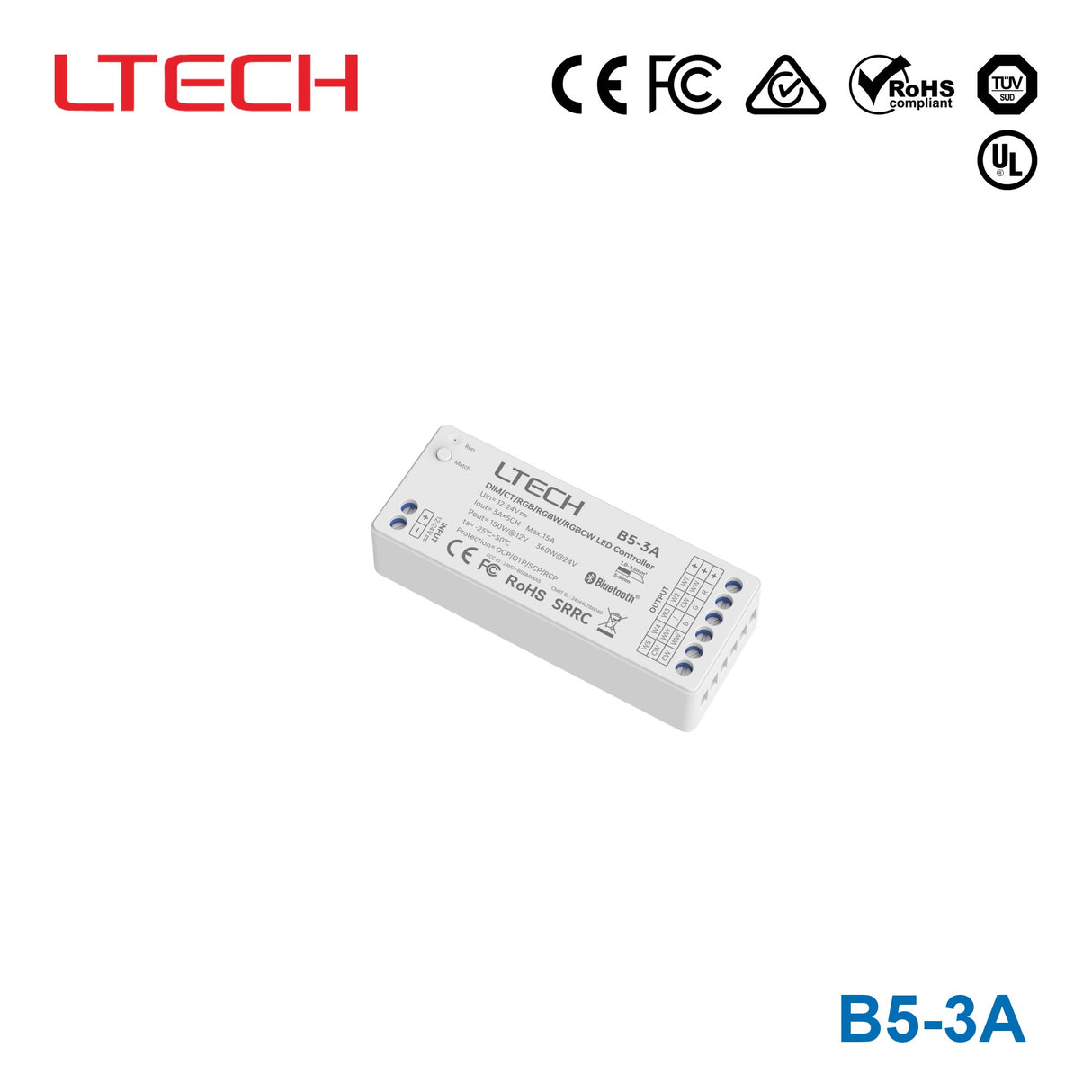 Ltech B5-3A 180W Bluetooth LED Controller