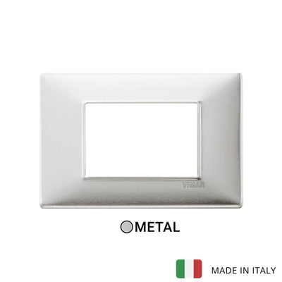 Vimar Plana Plate 3M Brushed Aluminium
