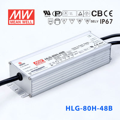 Mean Well HLG-80H-48AB Power Supply 80W 48V - Adjustable and Dimmable 1.7A