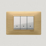 Vimar Plana Wood 3 Gang Switch - Wood Maple - 16A - PHOTO 1