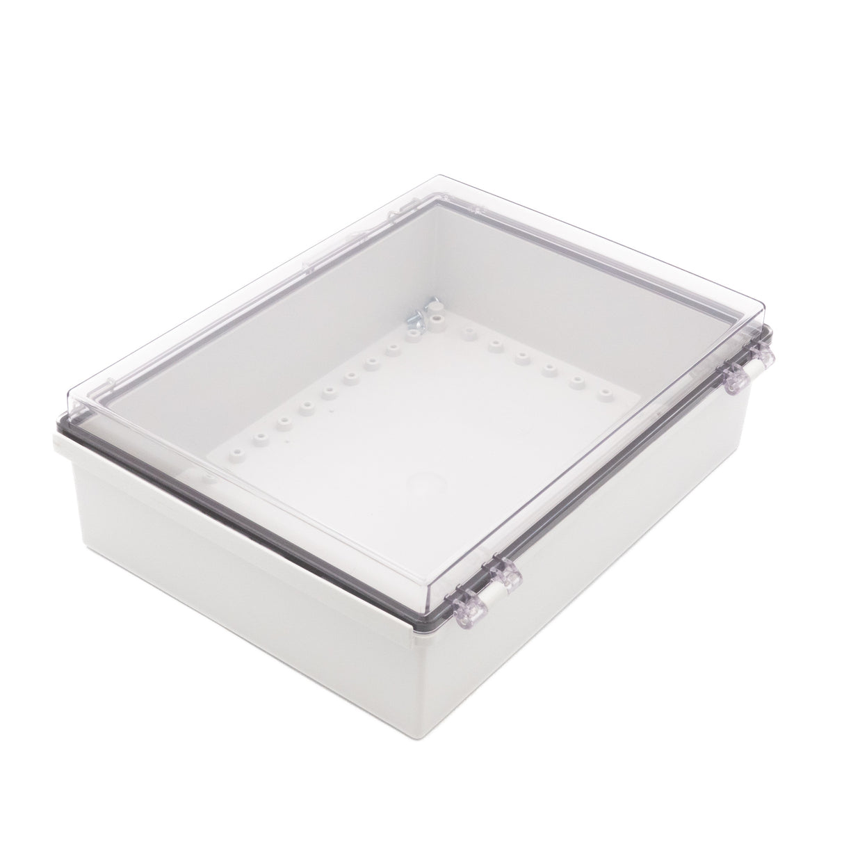 Boxco P-Series 300x400x120mm Plastic Enclosure, IP67, IK08, PC, Transparent Cover, Molded Hinge and Latch Type - PHOTO 2