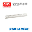 MEAN WELL SPWM-150-24DA2Q 151.2W 24V CV LED Driver 6.3A